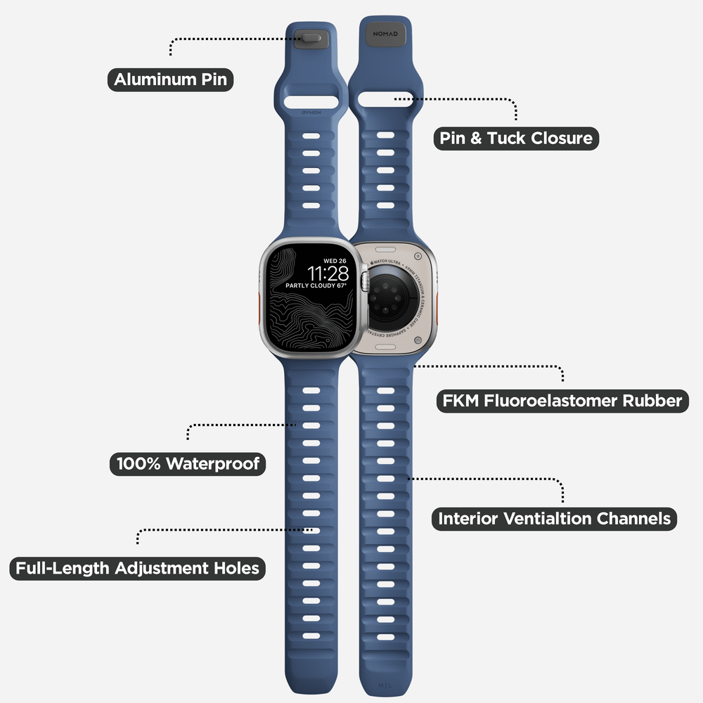 Sport Band - 46mm/49mm | Naval Blue | NOMAD® - Image 4