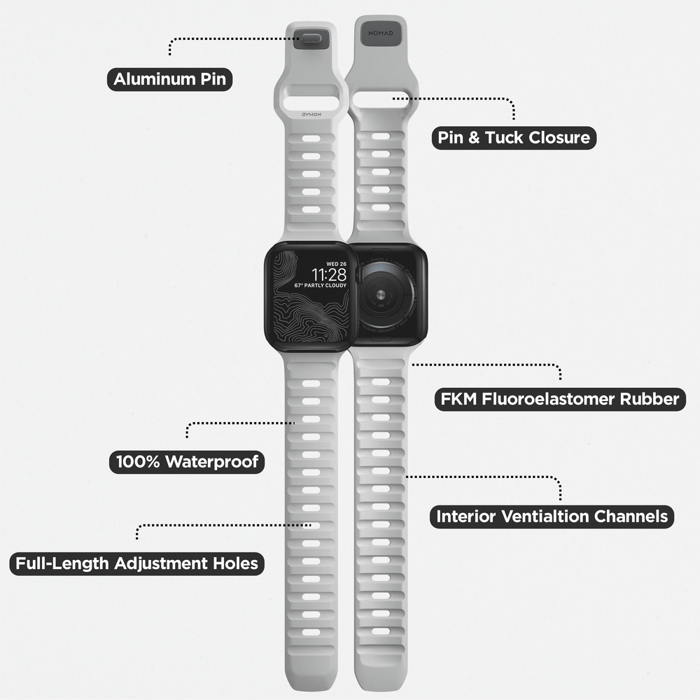 Sport Band - 46mm/49mm | Lunar Gray | NOMAD® - Image 4