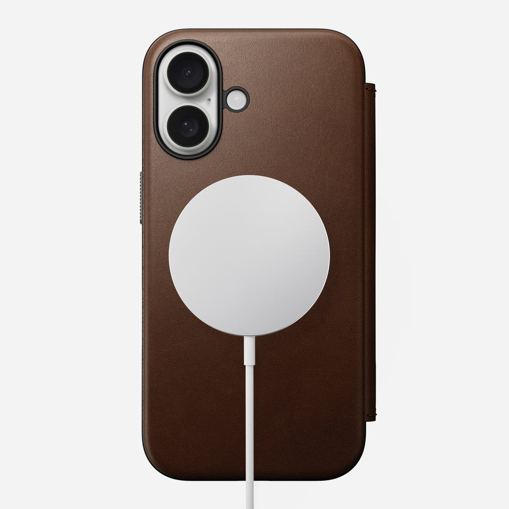Modern Leather Folio - iPhone 16 | Brown | Nomad Leather | NOMAD® - Image 3