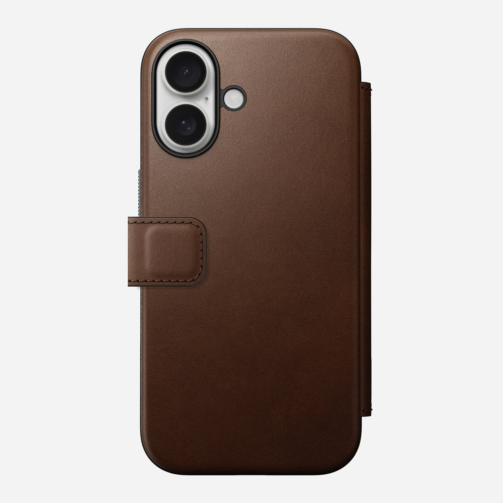 Modern Leather Folio - iPhone 16 | Brown | Nomad Leather | NOMAD® - Image 4