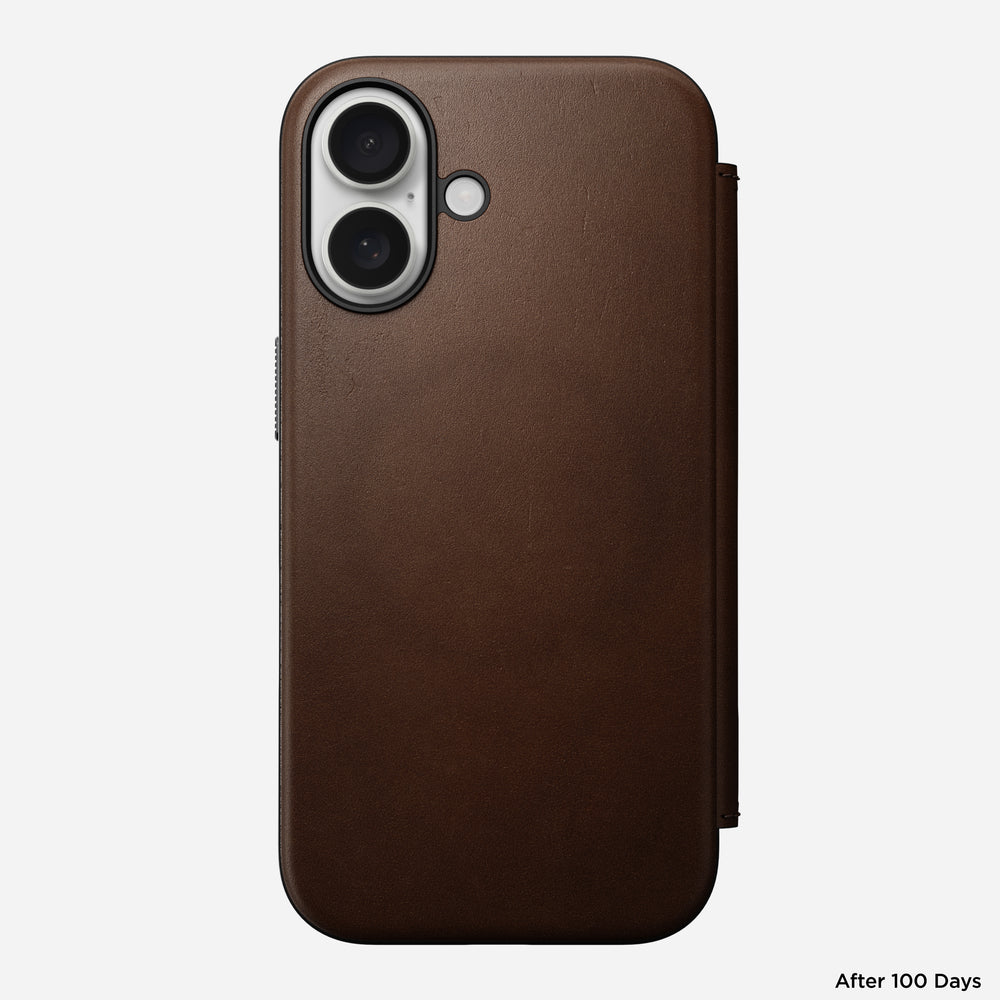 Modern Leather Folio - iPhone 16 | Brown | Nomad Leather | NOMAD® - Image 6