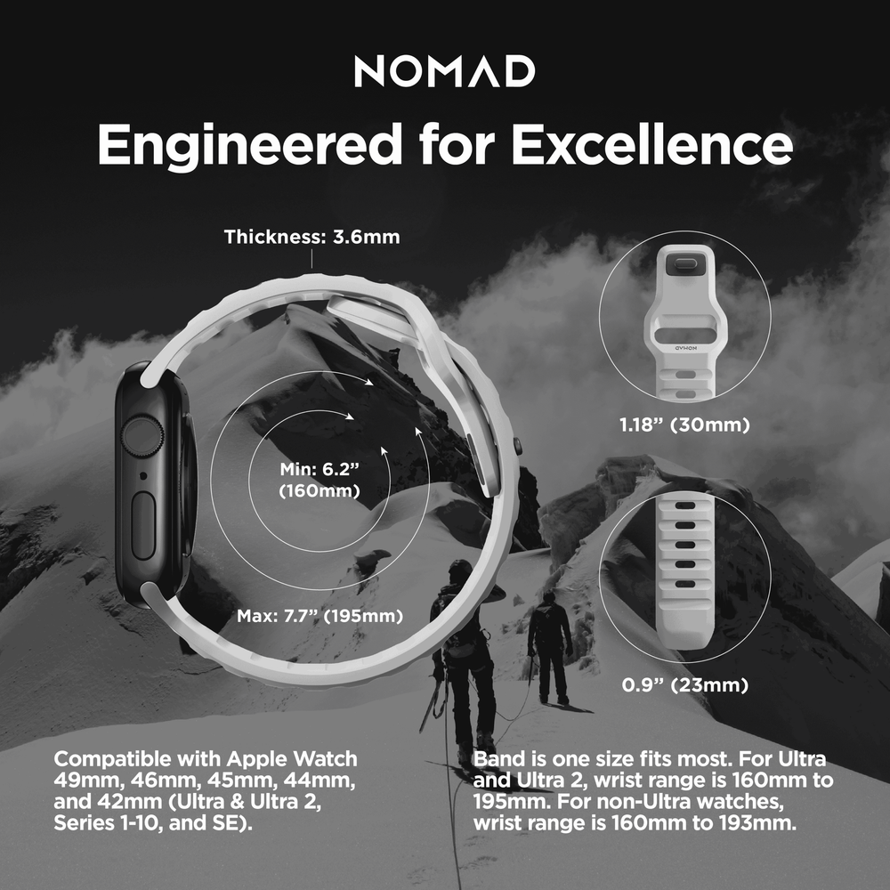 Sport Band - 46mm/49mm | Lunar Gray | NOMAD® - Image 5