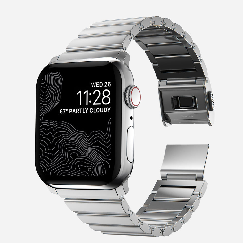 Steel Band - 46mm/49mm | Silver Hardware | NOMAD® - Image 2