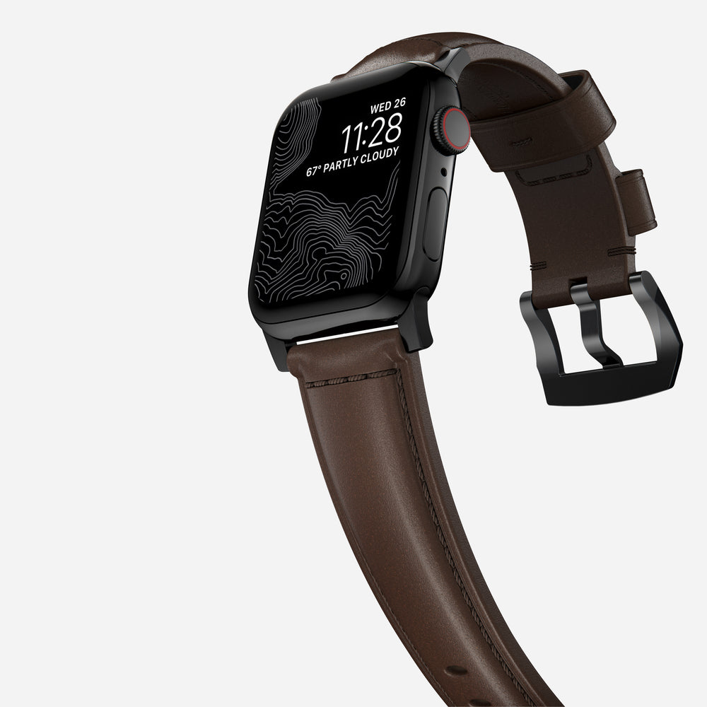 Traditional Band - 46mm/49mm | Black Hardware | Rustic Brown | Horween | NOMAD® - Image 9