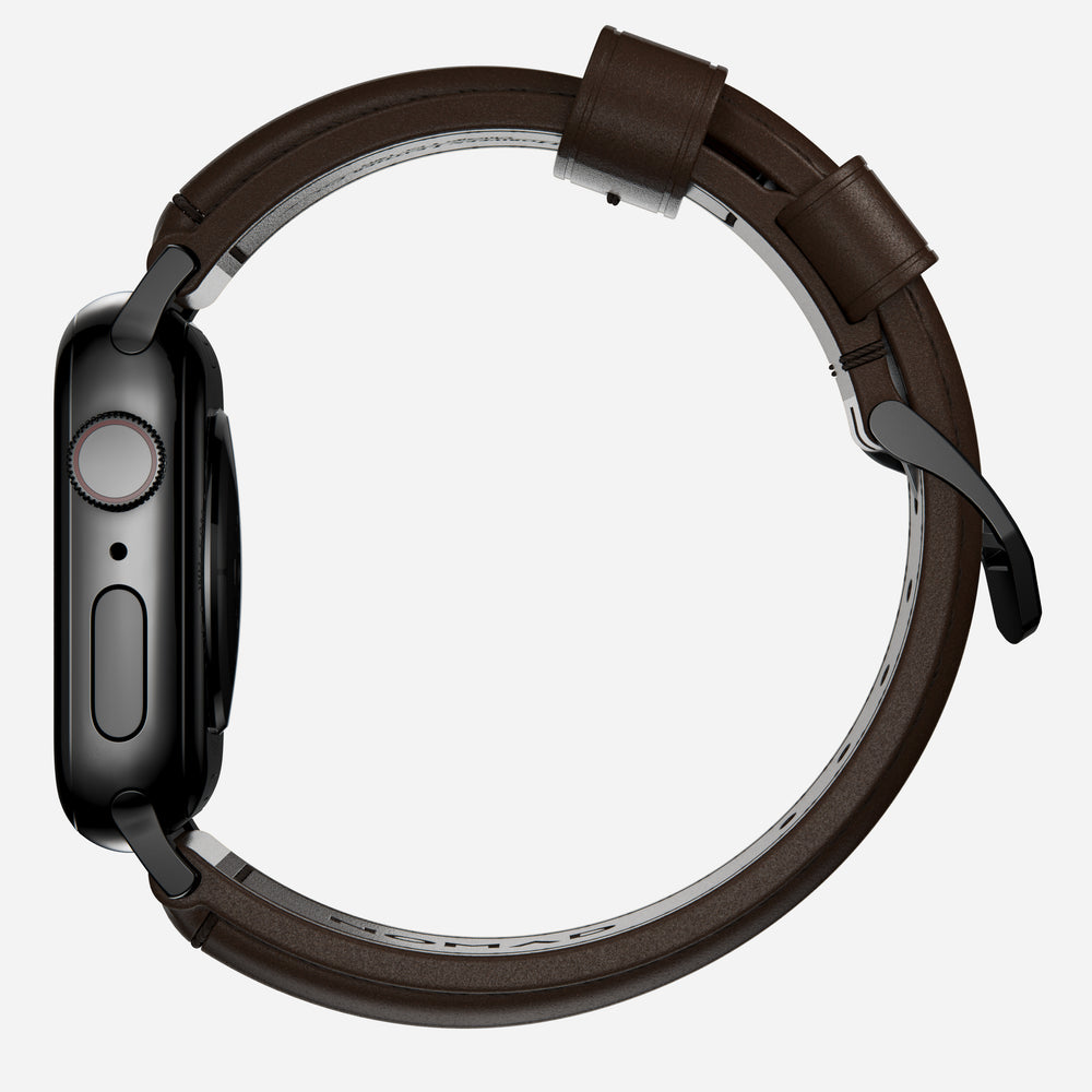 Traditional Band - 46mm/49mm | Black Hardware | Rustic Brown | Horween | NOMAD® - Image 5