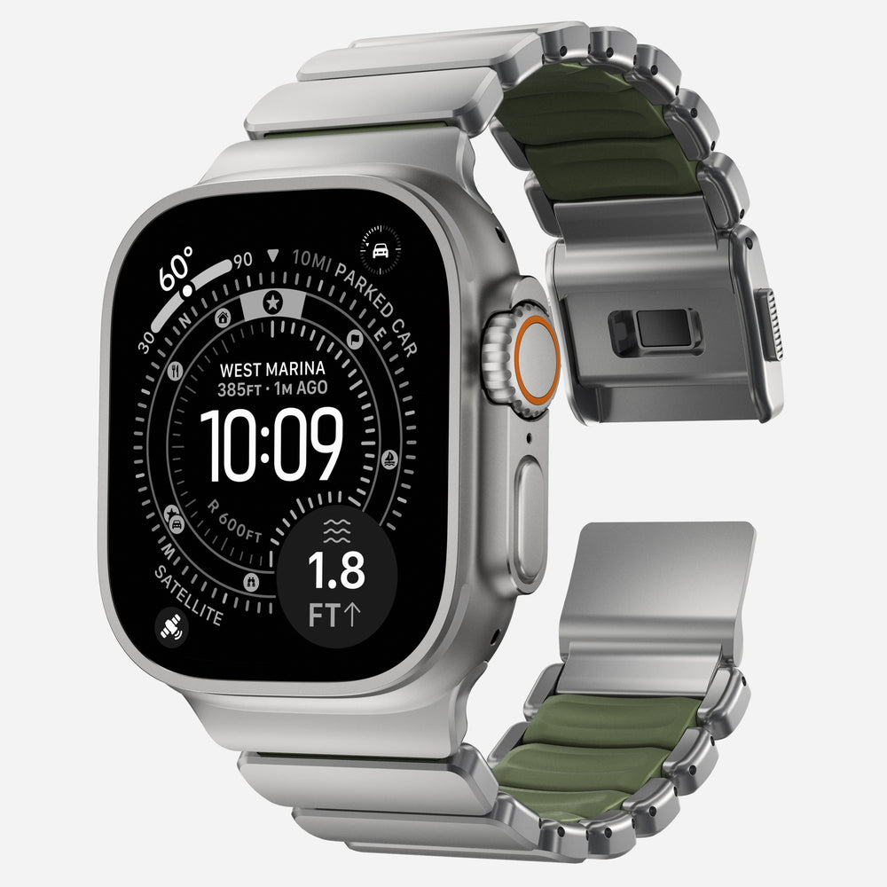Stratos Band - 49mm | Natural Titanium | Forest FKM - Image 5