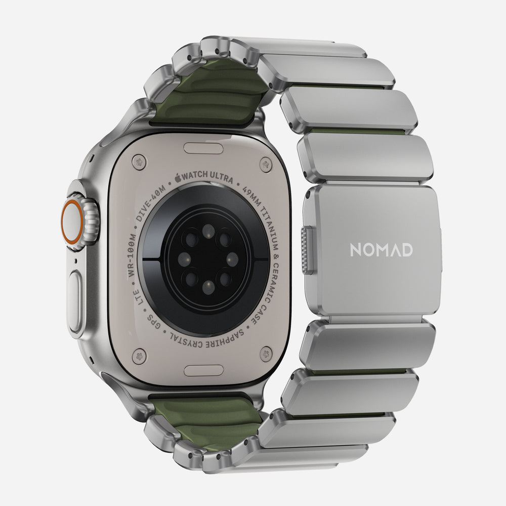 Stratos Band - 49mm | Natural Titanium | Forest FKM - Image 4