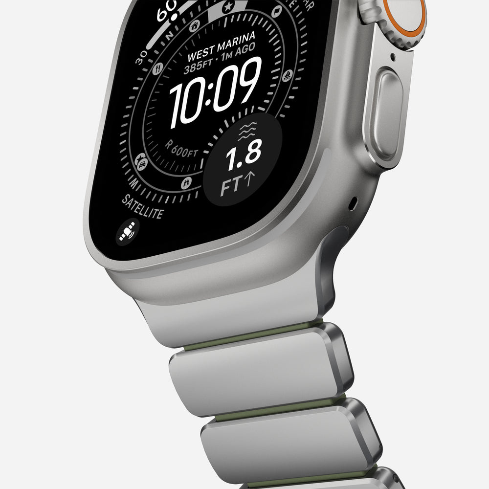 Stratos Band - 49mm | Natural Titanium | Forest FKM - Image 9