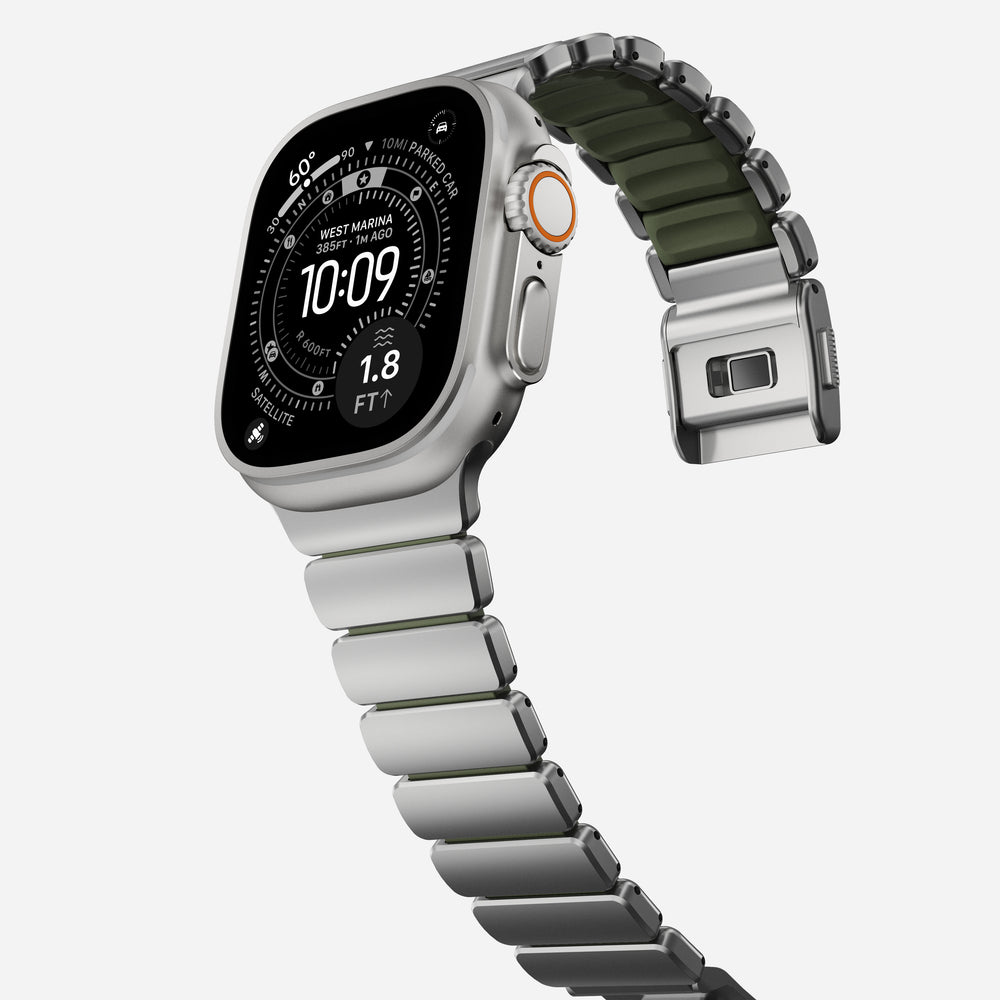 Stratos Band - 49mm | Natural Titanium | Forest FKM - Image 7