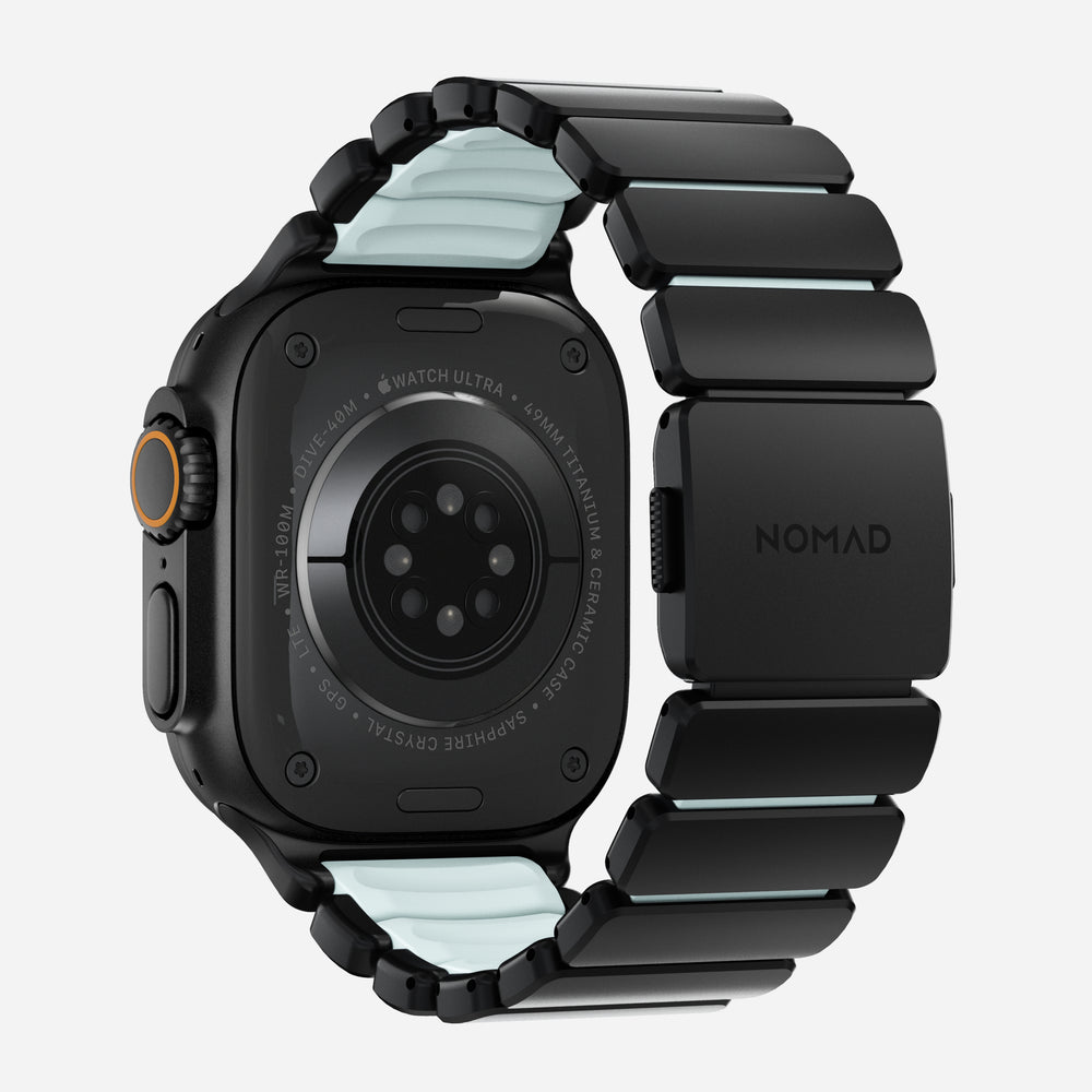 Stratos Band - 49mm | Black Titanium | Icy Blue Glow FKM | NOMAD® - Image 7