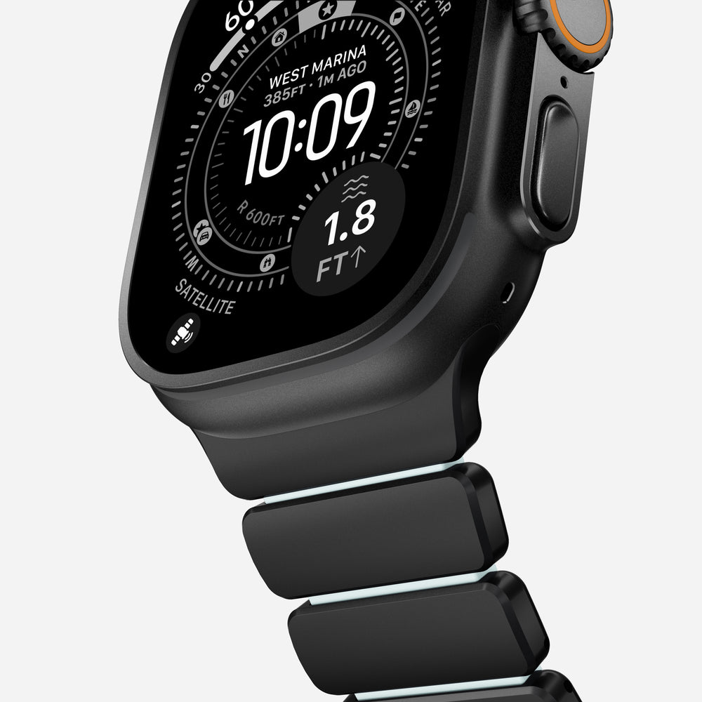 Stratos Band - 49mm | Black Titanium | Icy Blue Glow FKM | NOMAD® - Image 10