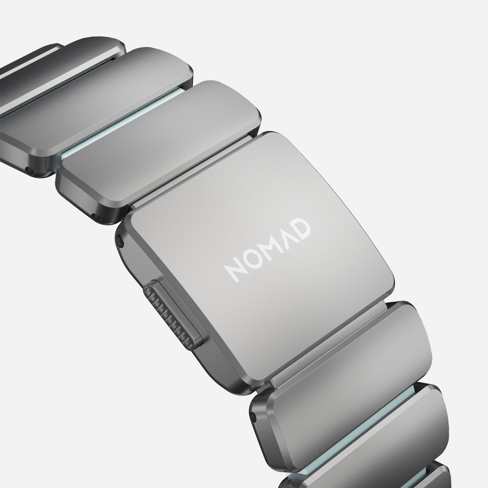 Stratos Band - 49mm | Natural Titanium | Icy Blue Glow FKM | NOMAD® - Image 11