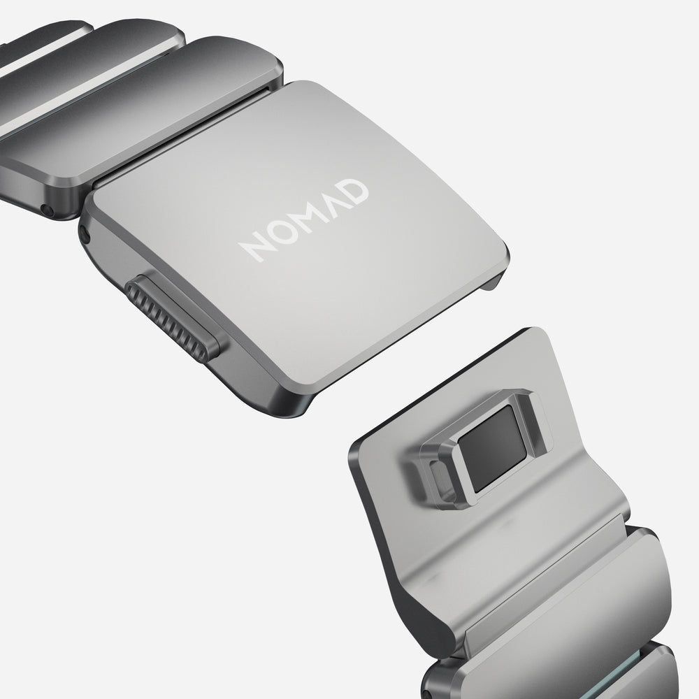 Stratos Band - 49mm | Natural Titanium | Icy Blue Glow FKM | NOMAD® - Image 9