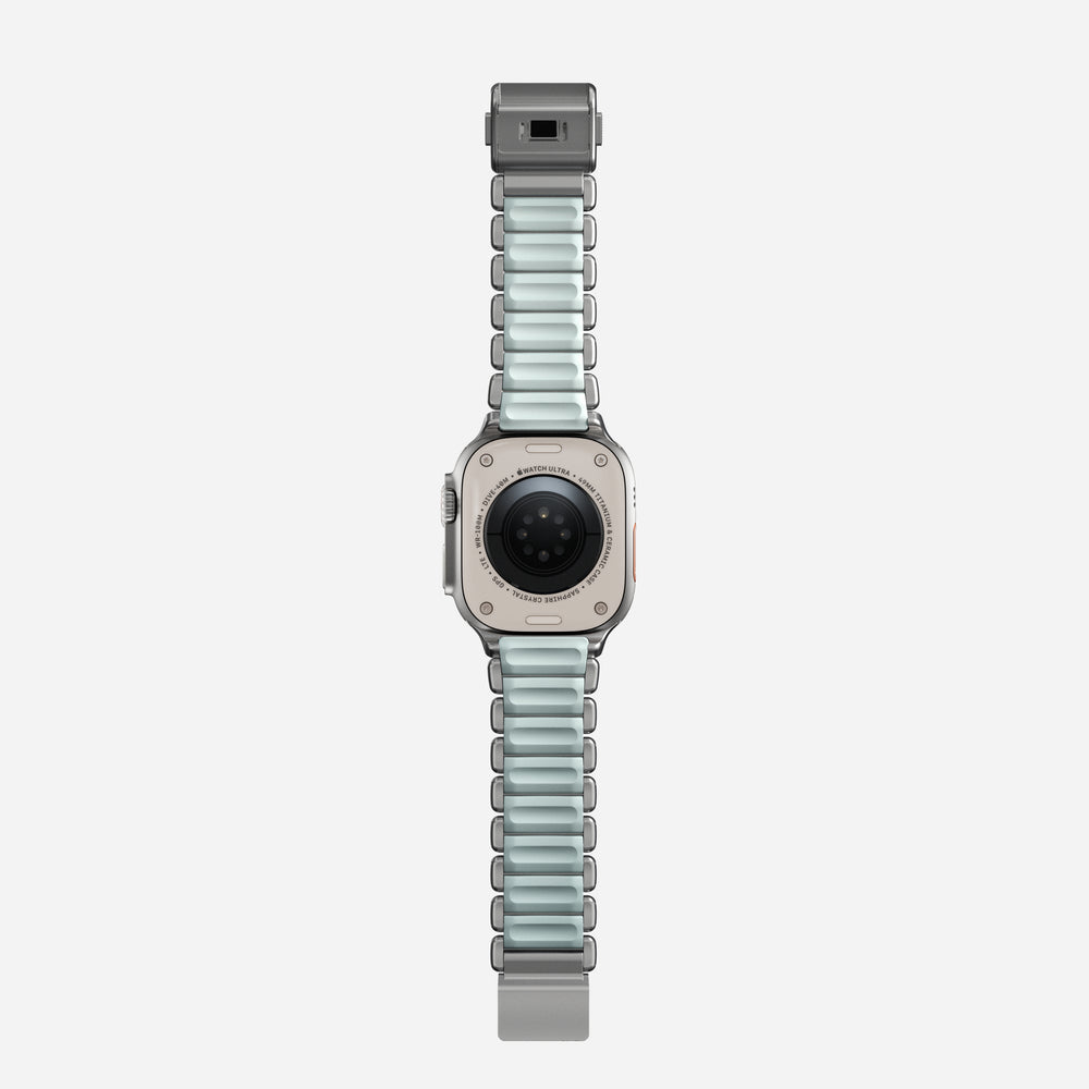 Stratos Band - 49mm | Natural Titanium | Icy Blue Glow FKM | NOMAD® - Image 14