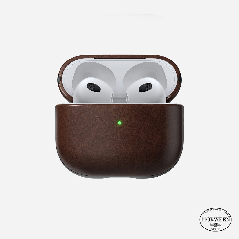 Modern Leather Case - AirPods 3 (Rustic Brown) | Horween | NOMAD®
