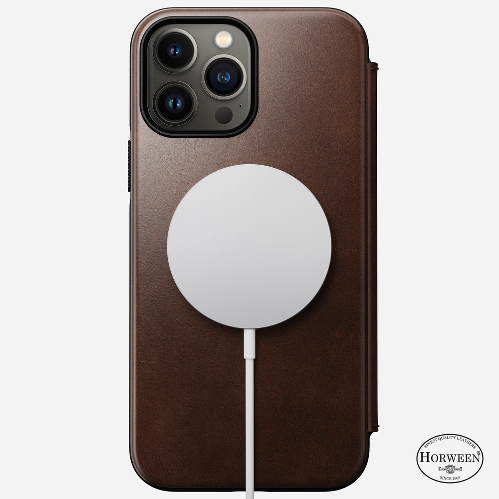 Modern Leather Folio - iPhone 13 Pro Max | Rustic Brown | Horween® | NOMAD® - Image 2