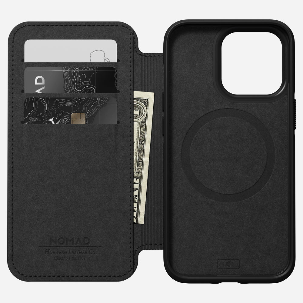 Modern Leather Folio - iPhone 13 Pro | Black | Horween® | NOMAD® - Image 5