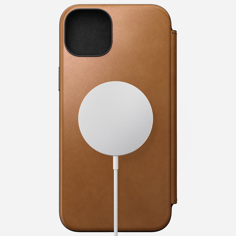 Modern Leather Folio - iPhone 15 Plus | English Tan-C | Camino Leather - Image 5