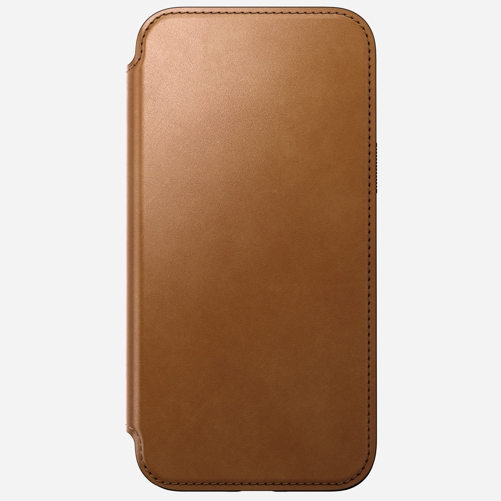 Modern Leather Folio - iPhone 15 Plus | English Tan-C | Camino Leather - Image 7