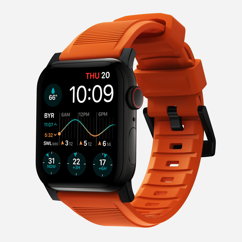 Rugged Band - 46mm/49mm | Black Hardware | Ultra Orange | NOMAD® - Image 3