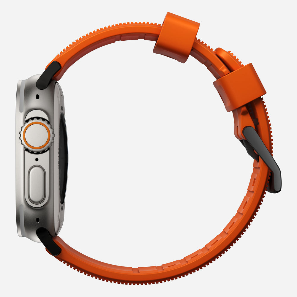 Rugged Band - 46mm/49mm | Black Hardware | Ultra Orange | NOMAD® - Image 5