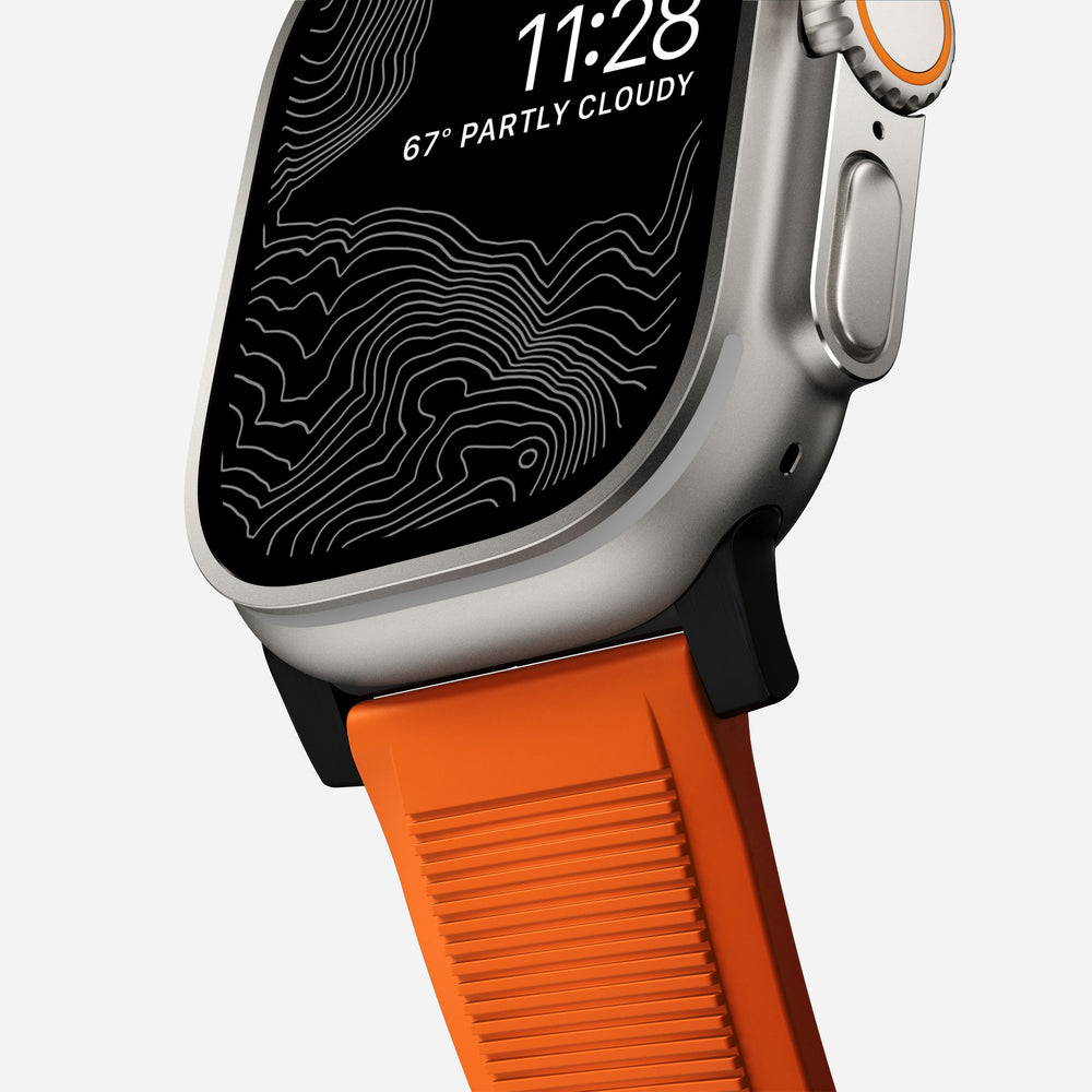 Rugged Band - 46mm/49mm | Black Hardware | Ultra Orange | NOMAD® - Image 6