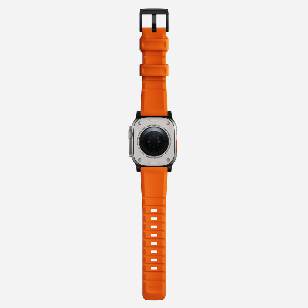 Rugged Band - 46mm/49mm | Black Hardware | Ultra Orange | NOMAD® - Image 9