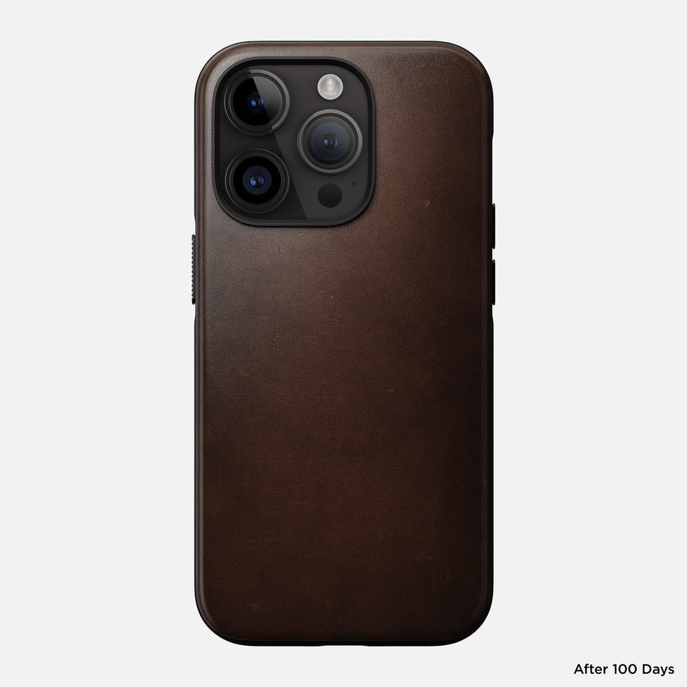 Modern Leather Case - iPhone 14 Pro | Rustic Brown | Horween | NOMAD® - Image 3