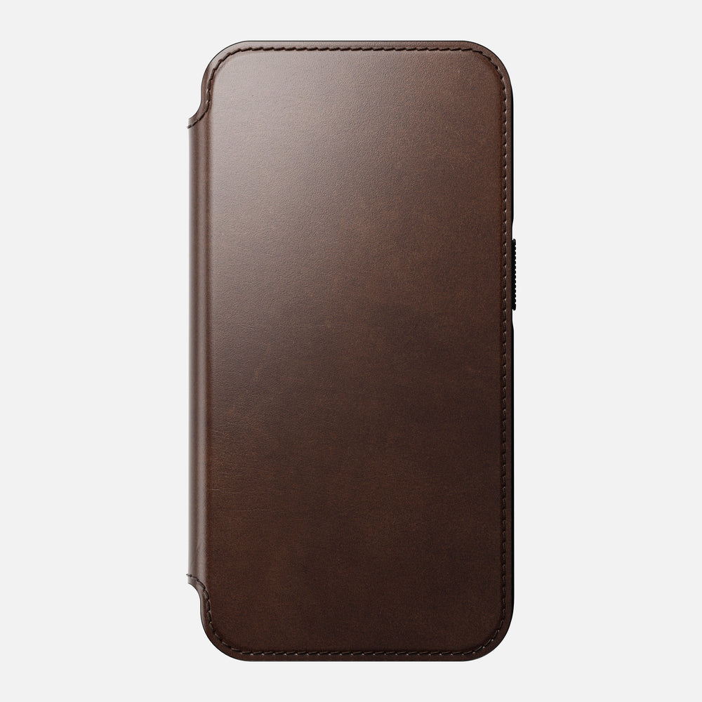 Modern Leather Folio - iPhone 14 Pro | Rustic Brown | Genuine Horween® Leather | NOMAD® - Image 5