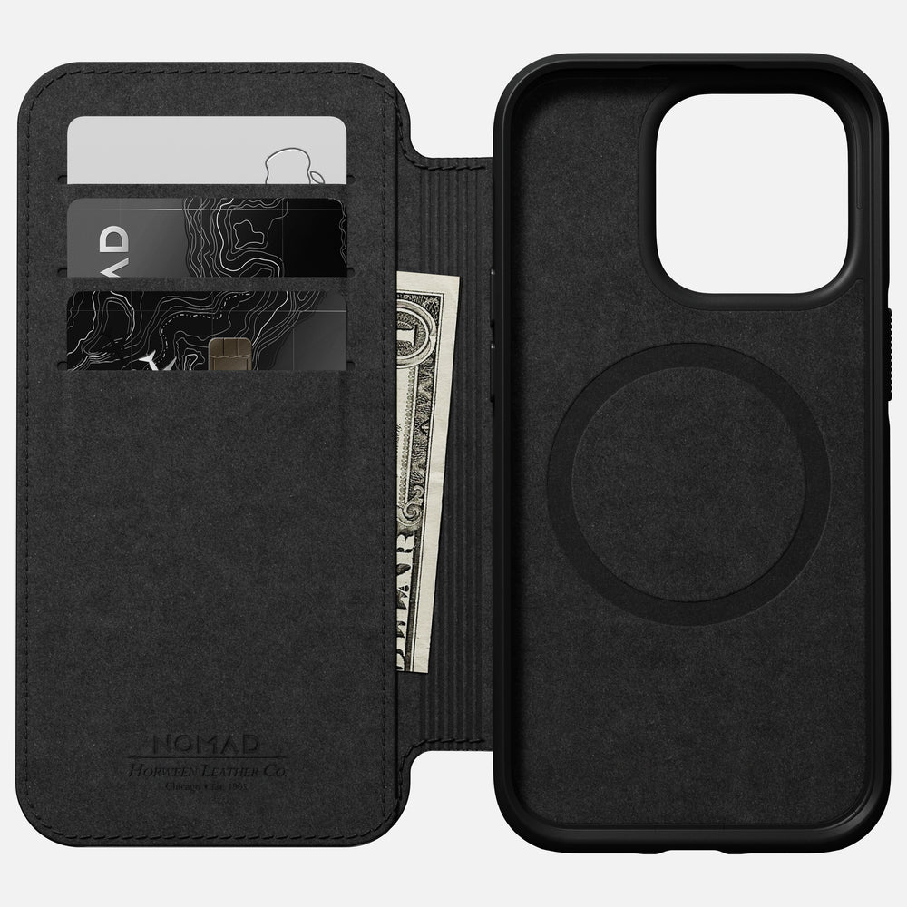 Modern Leather Folio - iPhone 14 Pro | Rustic Brown | Genuine Horween® Leather | NOMAD® - Image 6