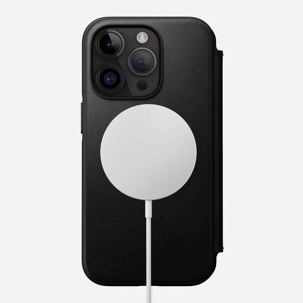 Modern Leather Folio - iPhone 14 Pro | Black | Genuine Nomad Leather | NOMAD® - Image 2