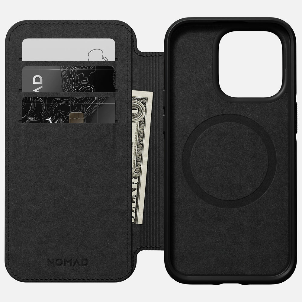 Modern Leather Folio - iPhone 14 Pro | Black | Genuine Nomad Leather | NOMAD® - Image 7