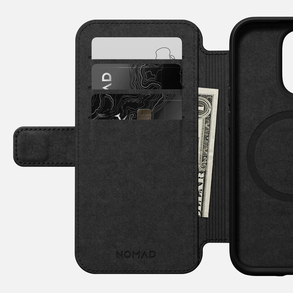 Modern Leather Folio - iPhone 14 Pro | Black | Genuine Nomad Leather | NOMAD® - Image 8