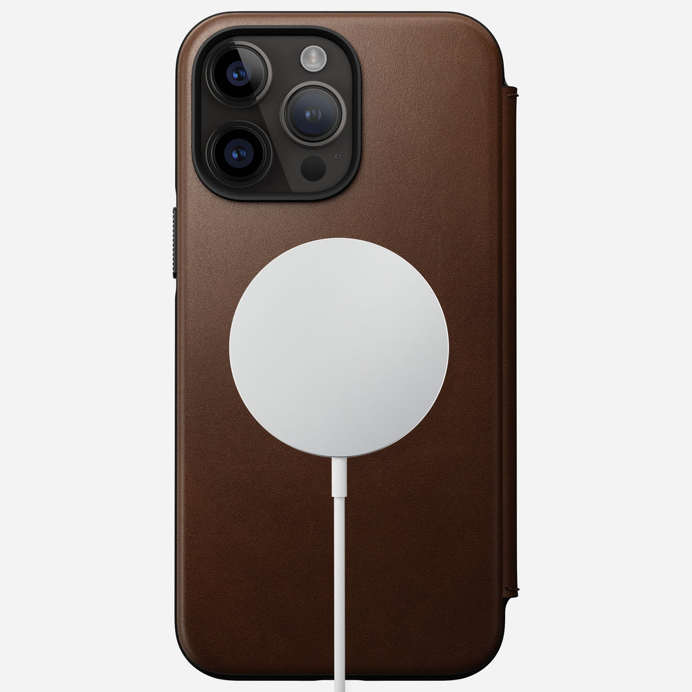 Modern Leather Folio - iPhone 14 Pro Max | Rustic Brown | Nomad Leather | NOMAD® - Image 2