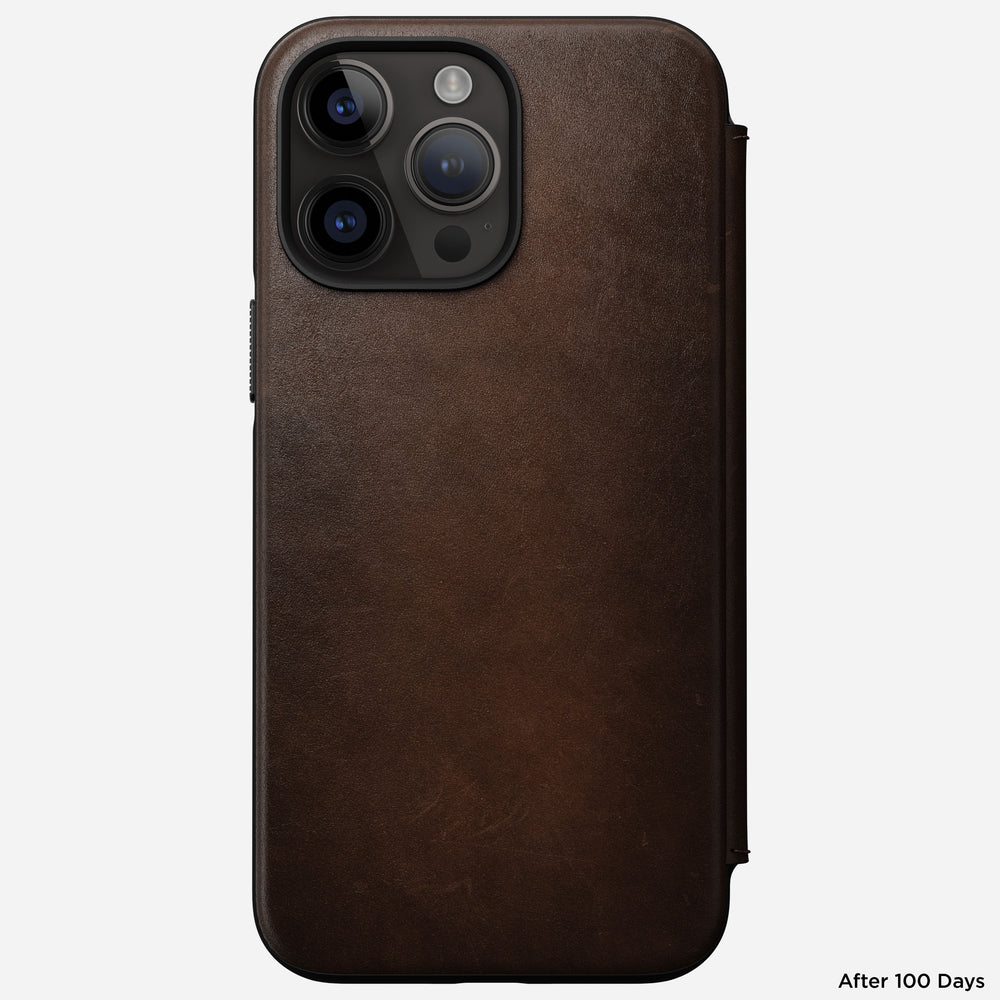 Modern Leather Folio - iPhone 14 Pro Max | Rustic Brown | Nomad Leather | NOMAD® - Image 4