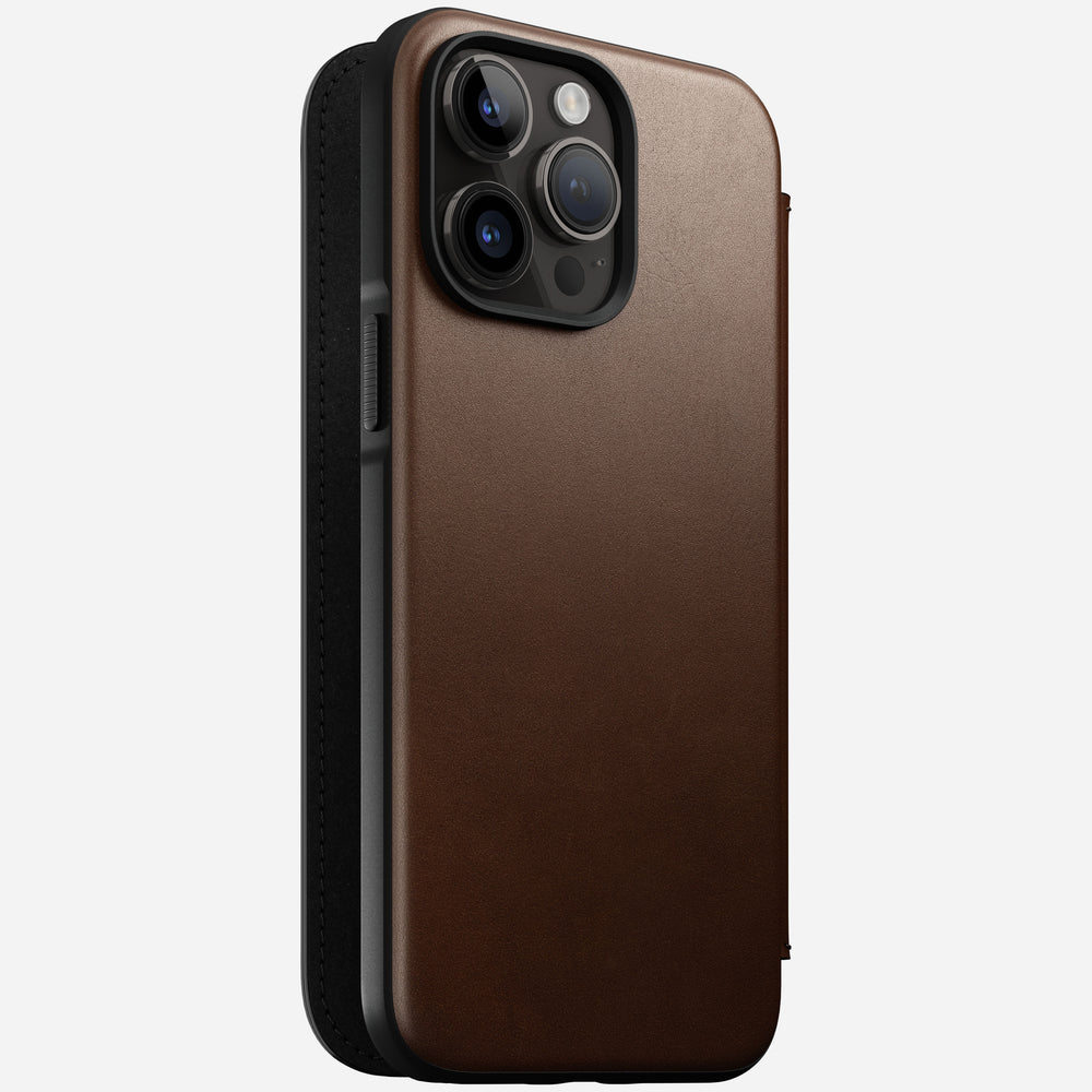 Modern Leather Folio - iPhone 14 Pro Max | Rustic Brown | Nomad Leather | NOMAD® - Image 5