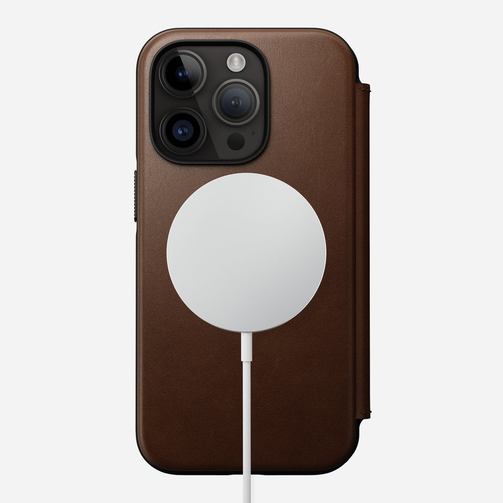 Modern Leather Folio - iPhone 14 Pro | Rustic Brown | Nomad Leather | NOMAD® - Image 2