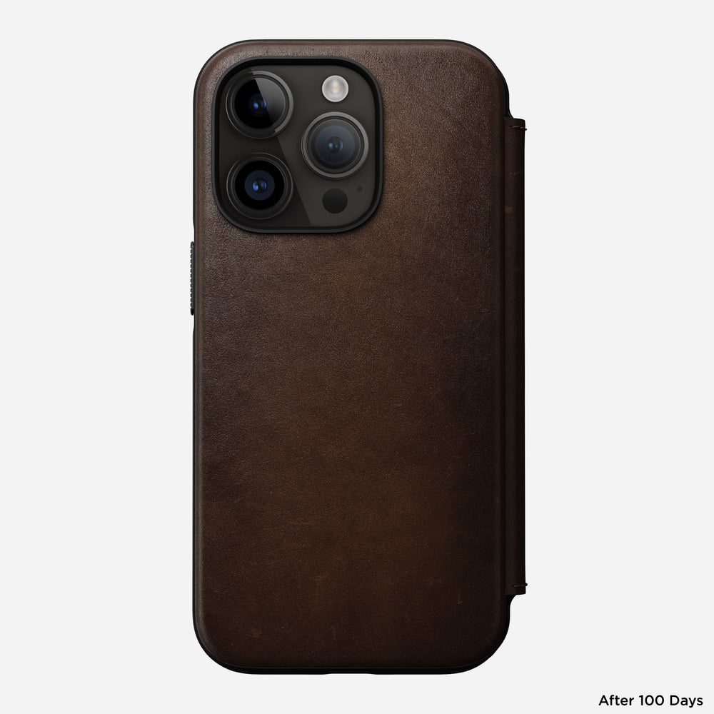 Modern Leather Folio - iPhone 14 Pro | Rustic Brown | Nomad Leather | NOMAD® - Image 4