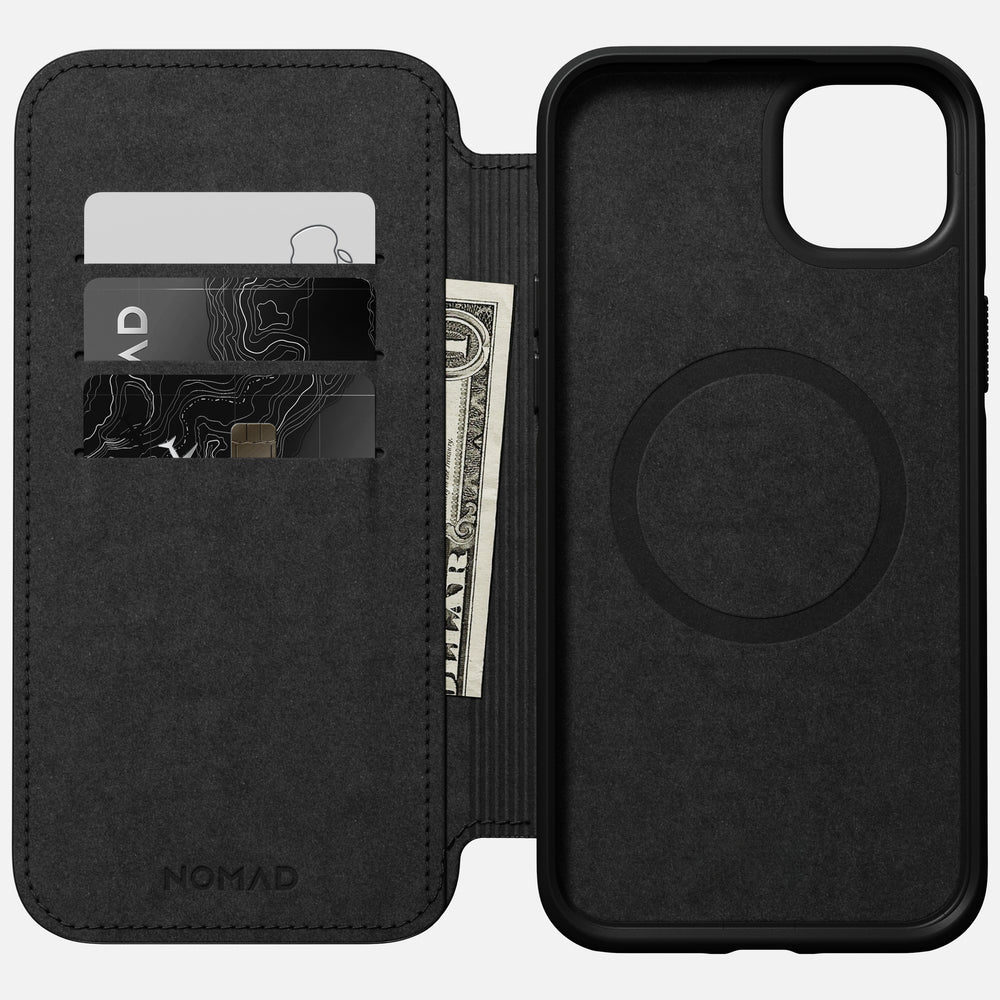 Modern Leather Folio - iPhone 14 Plus | Black | Nomad Leather | NOMAD® - Image 7