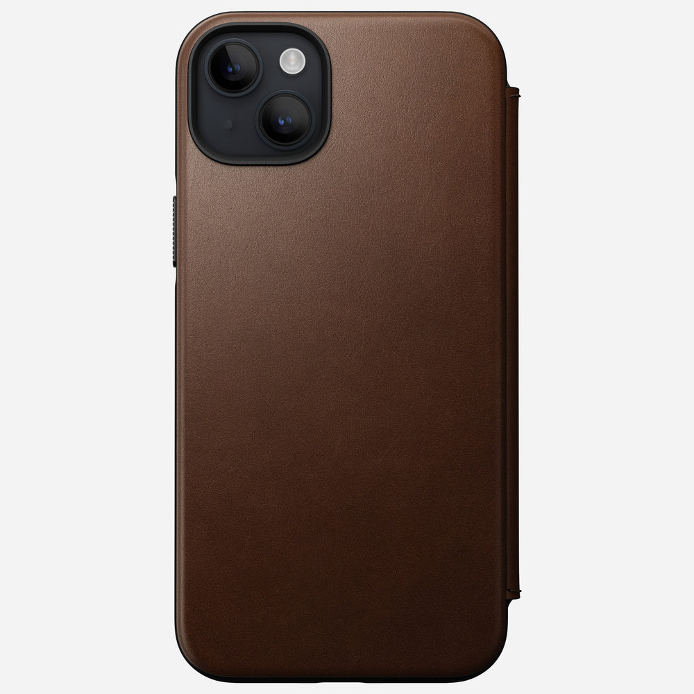 Modern Leather Folio - iPhone 14 Plus | Rustic Brown | Nomad Leather | NOMAD®