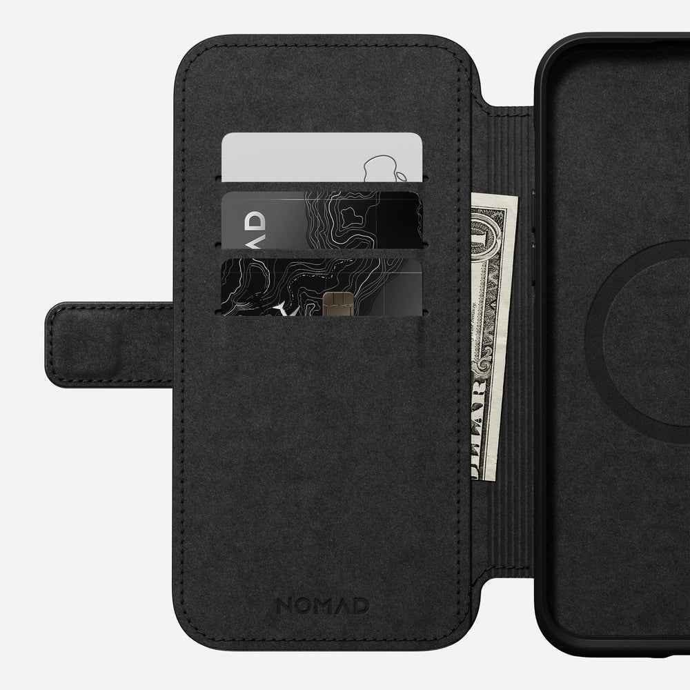 Modern Leather Folio - iPhone 14 Plus | Black | Nomad Leather | NOMAD® - Image 8