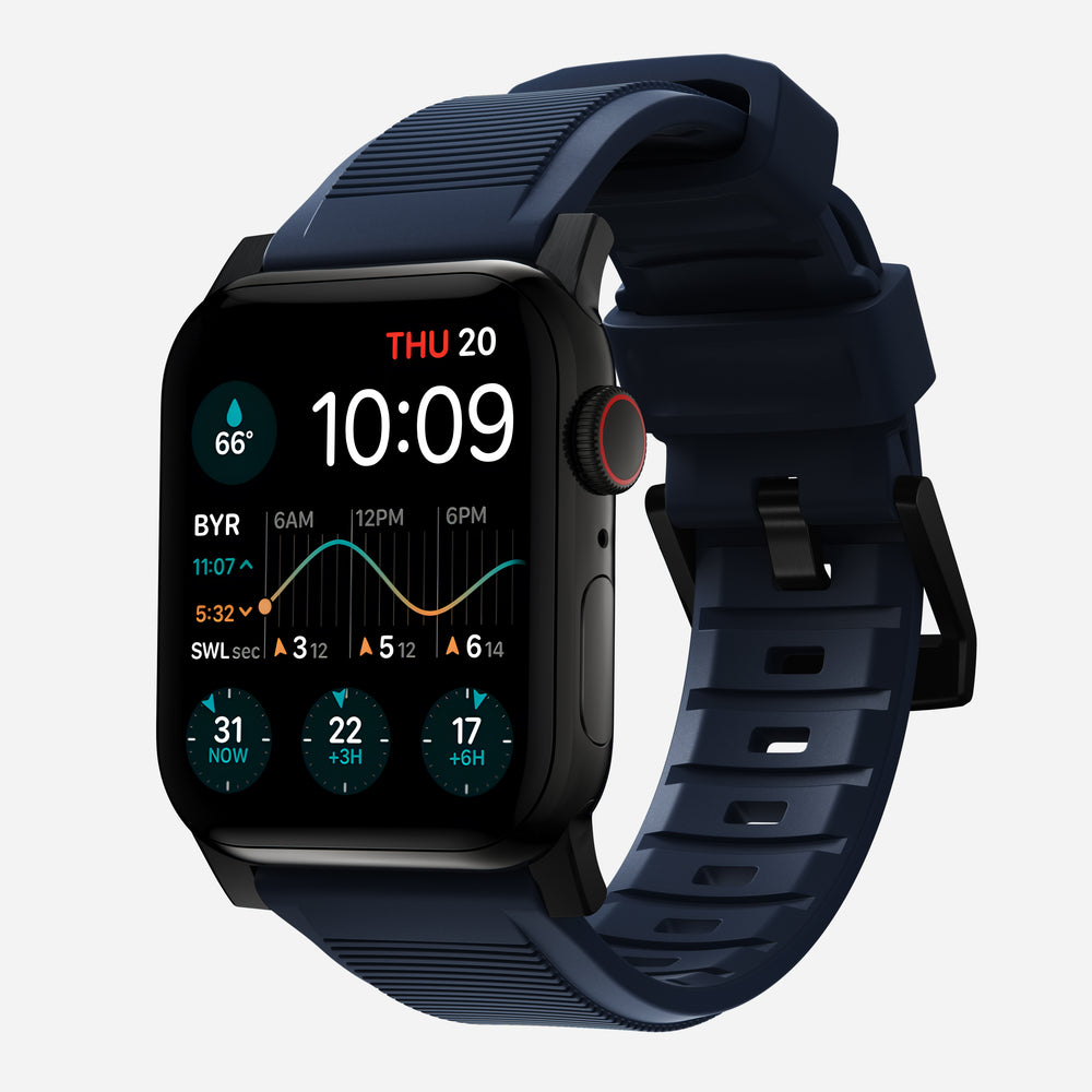 Rugged Band - 46mm/49mm | Atlantic Blue | Black Hardware | NOMAD® - Image 3