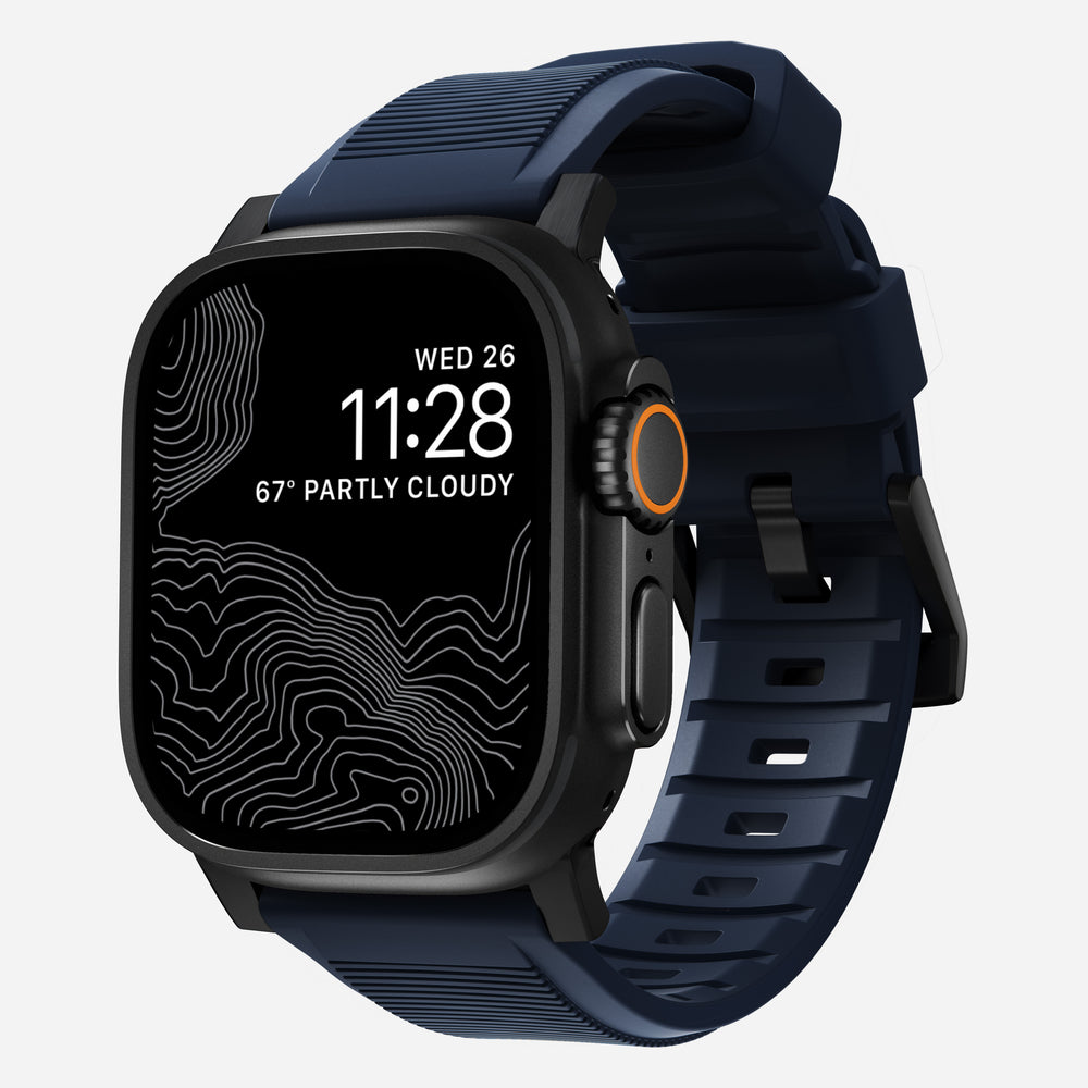Rugged Band - 46mm/49mm | Atlantic Blue | Black Hardware | NOMAD® - Image 2
