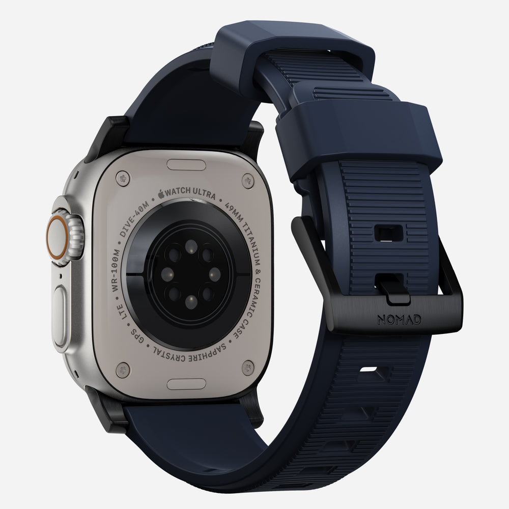 Rugged Band - 46mm/49mm | Atlantic Blue | Black Hardware | NOMAD® - Image 5