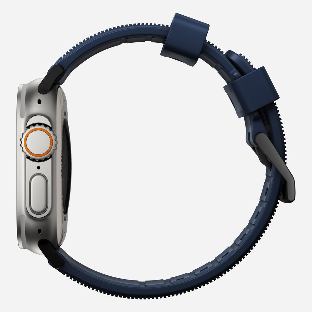 Rugged Band - 46mm/49mm | Atlantic Blue | Black Hardware | NOMAD® - Image 6