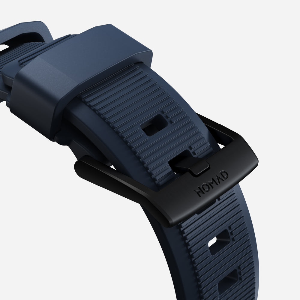 Rugged Band - 46mm/49mm | Atlantic Blue | Black Hardware | NOMAD® - Image 9