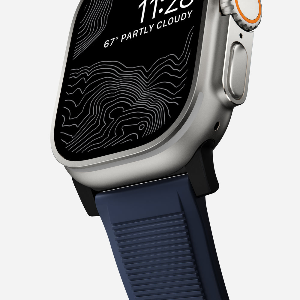 Rugged Band - 46mm/49mm | Atlantic Blue | Black Hardware | NOMAD® - Image 8