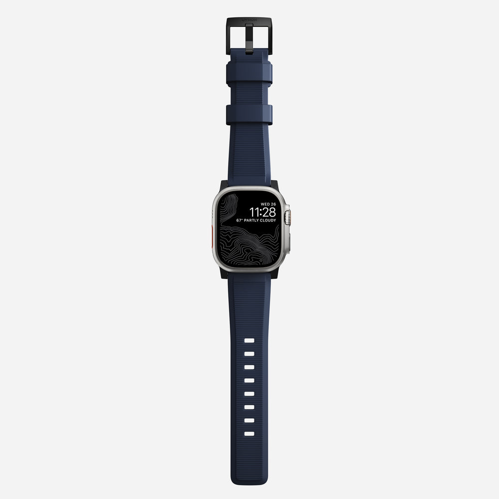 Rugged Band - 46mm/49mm | Atlantic Blue | Black Hardware | NOMAD® - Image 10