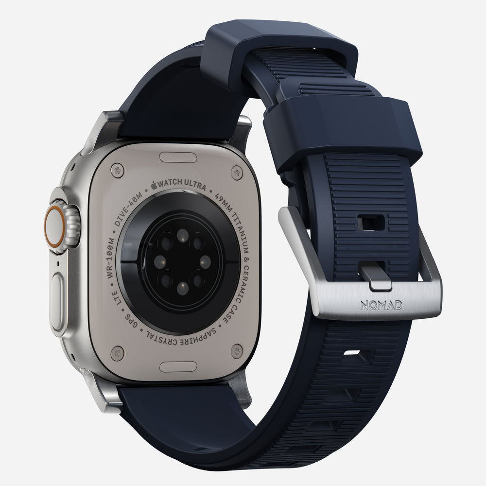 Rugged Band - 46mm/49mm | Atlantic Blue | Silver Hardware NOMAD® - Image 3