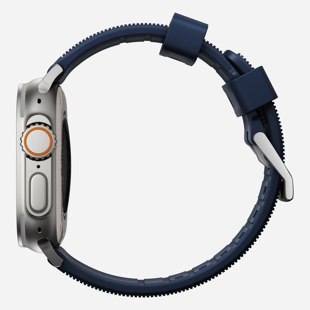 Rugged Band - 46mm/49mm | Atlantic Blue | Silver Hardware NOMAD® - Image 5
